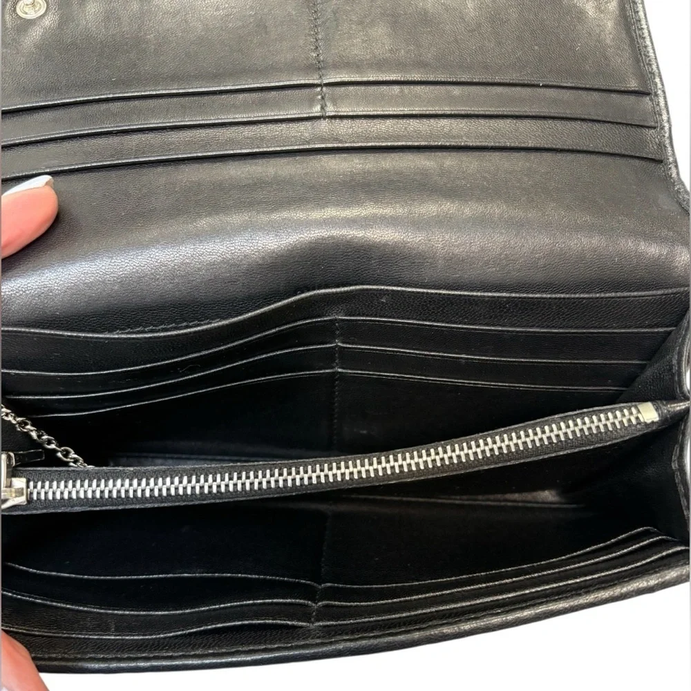Miu Miu Black Matelassé Crystal Wallet 💎 Limited Edition w/ ID Holder - Picture 7 of 16